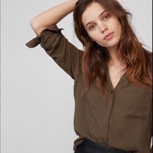 Express Portofino Button Down Blouse